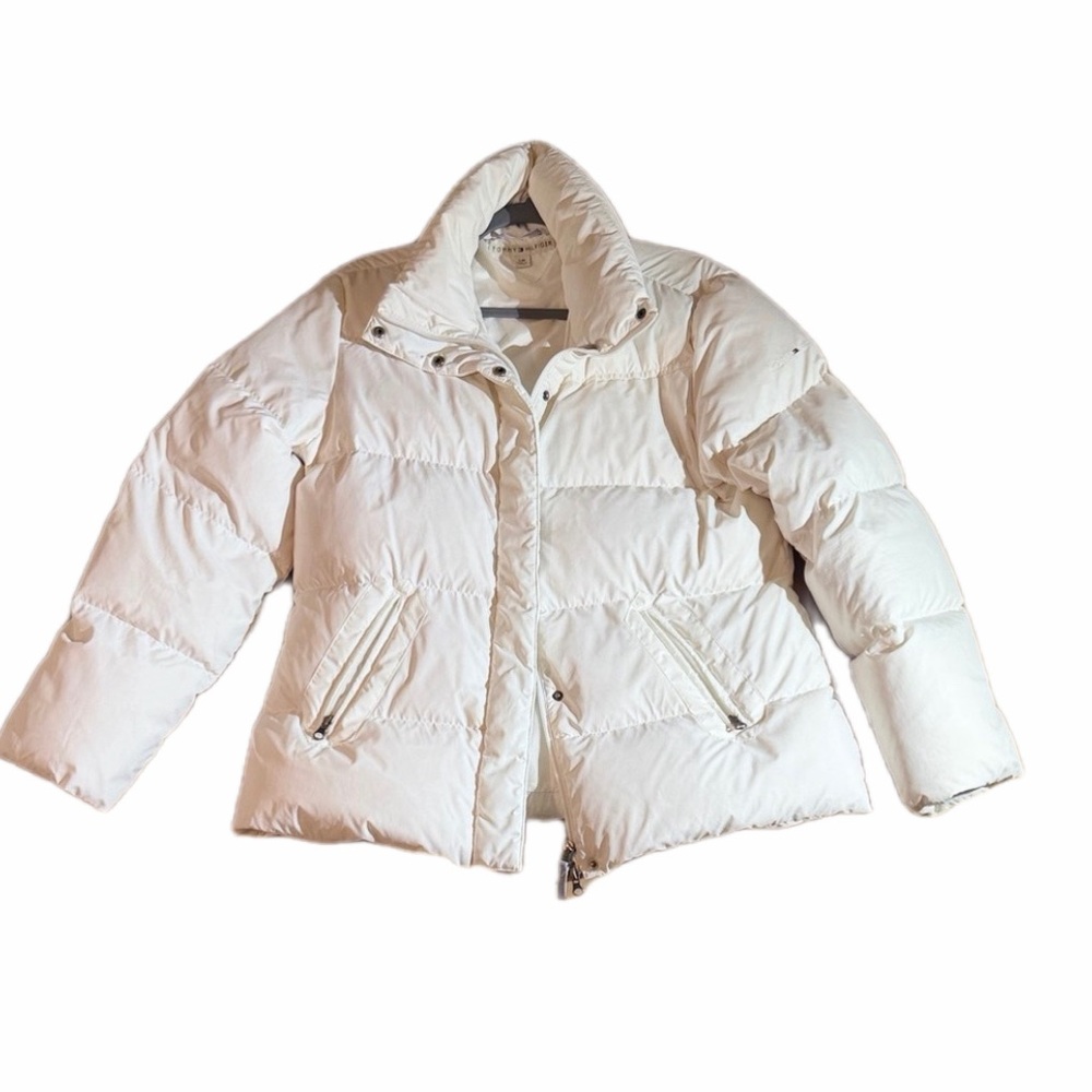 Tommy Hilfiger Women's White Puffer Jacket Size L